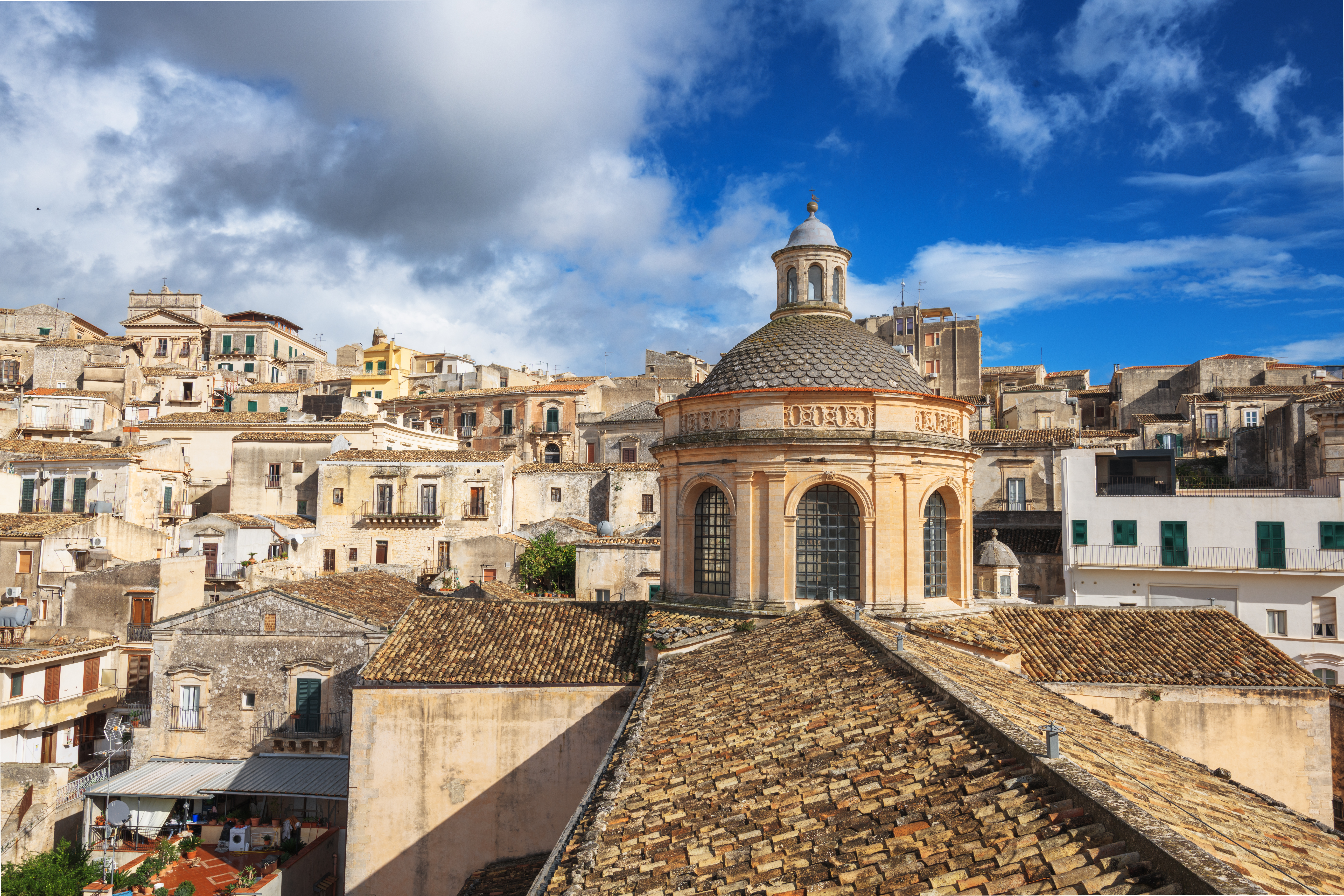 Modica, Sicily, Italy from the Cathedral of San Giorgio.