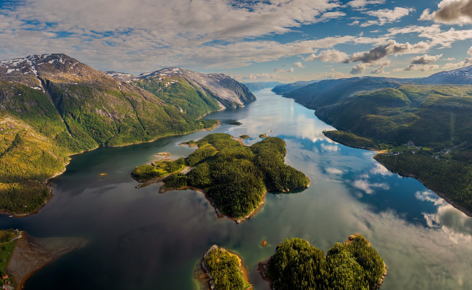 Beautiful Nature Norway natural landscape aerial photography.