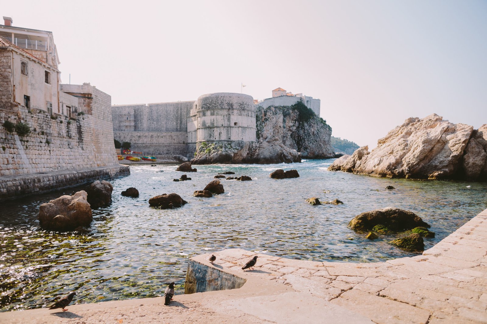 Dubrovnik old town harbor in Croatia