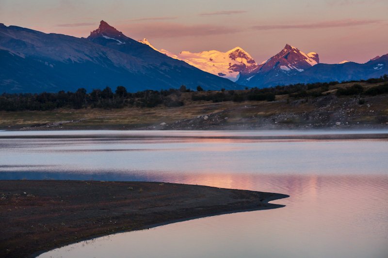 Beautiful mountain landscapes in Patagonia. Mountains lake in Argentina, South America.