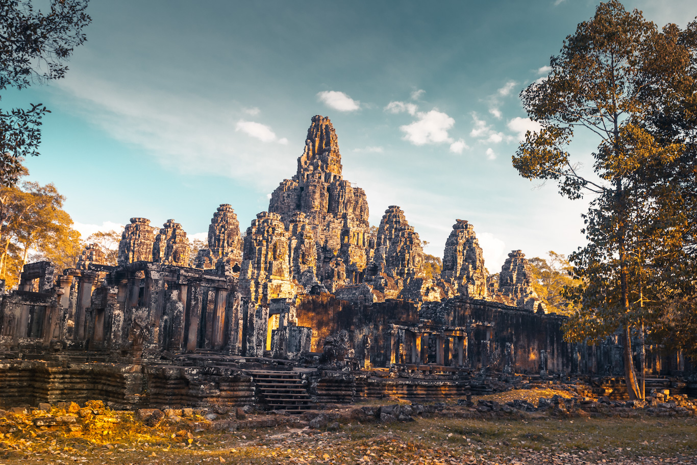 Angkor Wat Temple in Cambodia is the largest religious monument in the world and a World heritage listed complex, inscribed on the UNESCO World Heritage List in 1992. Ancient Khmer architecture